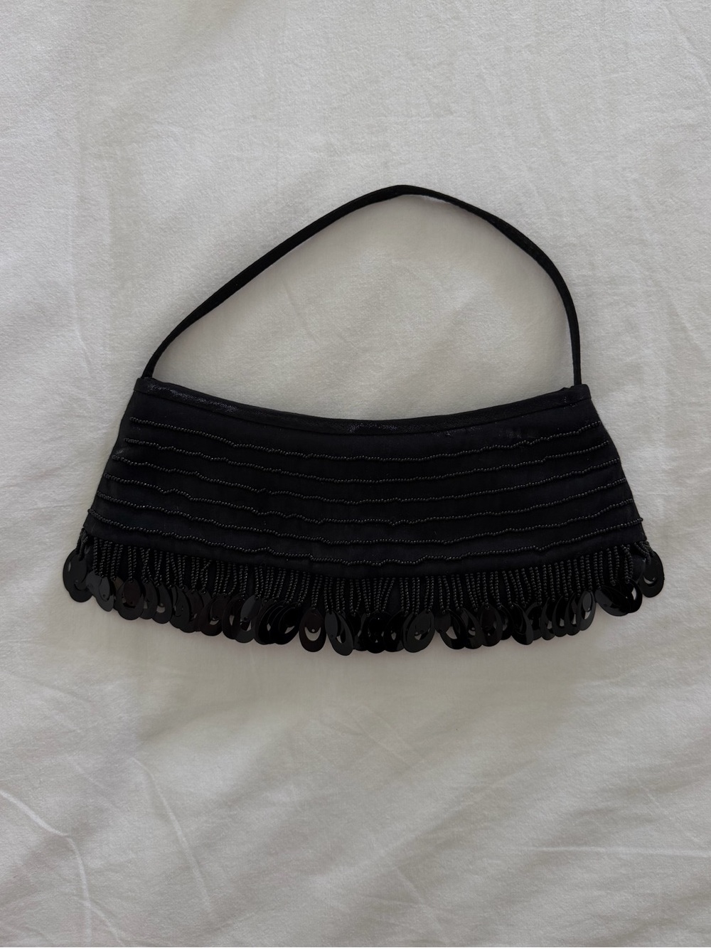 Vintage Black Beaded Purse
